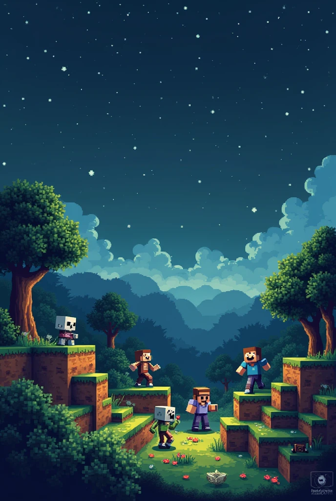 Faça uma pixel art de minecraft