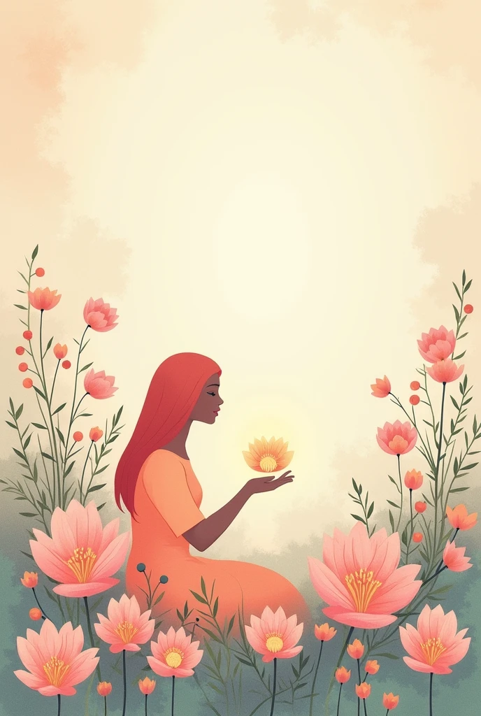 Create a rectangular card with a Mother's Day theme but without mom.