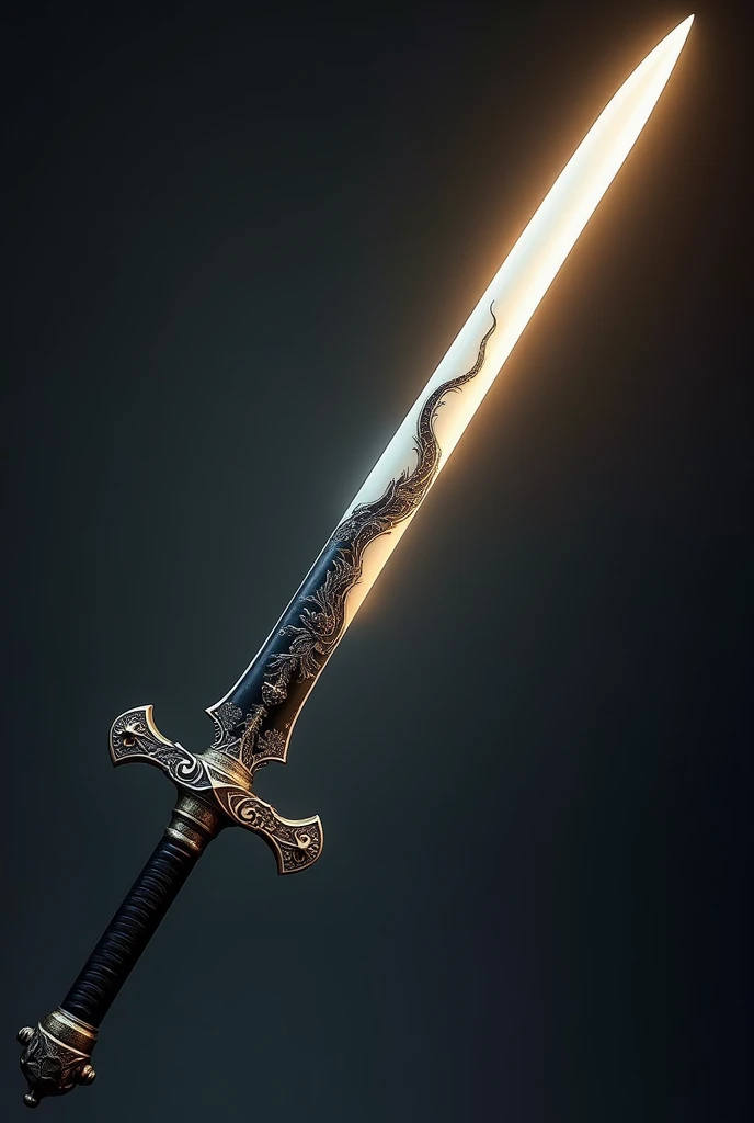 I want you to create a sword that represents the Yin-Yang element in a way that represents it very well.