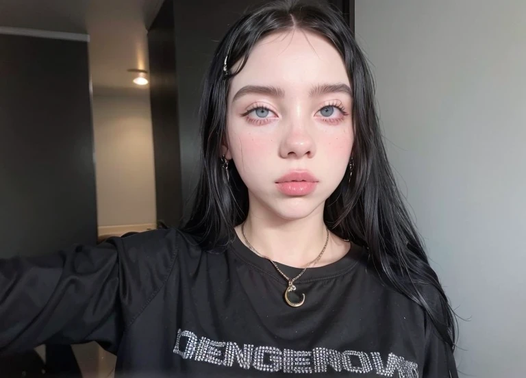 Blonde woman with long hair and piercings posing for a photo., with long black hair, with long black hair, Perfect white hair girl, Ava Max, tifa lockhart with black hair, pale porcelain white skin, anime girl in real life, with black hair, extremely black hair, very black hair, with long black hair, her hair is black