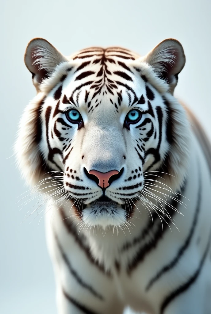 White tiger face with blue eyes in high resolution with 1,20mx1,20m