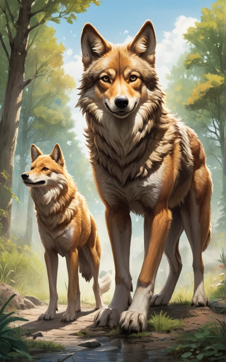 raw photo, high quality.antropomorph. dog, wolf, and coyote.10 yo group. high quality. Beautifully drawn, high quality, Ultra detailed CG illustration three children with a delighted expression, . chubby muscular .strong feet. Logical and well-connected legs and joints. Cum comes out of his big fat and erect cock. White, slimy splash. . there&#39;s a dog, the dog&#39;s penis is erect. In the living room with the TV in the background.