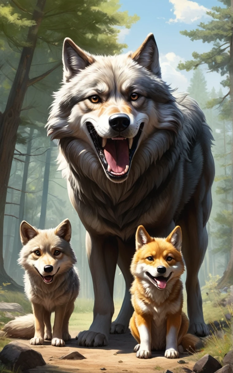 raw photo, high quality.antropomorph. dog, wolf, and coyote.10 yo group. high quality. Beautifully drawn, high quality, Ultra detailed CG illustration three children with a delighted expression, . chubby muscular .strong feet. Logical and well-connected legs and joints. Cum comes out of his big fat and erect cock. White, slimy splash. . there&#39;s a dog, the dog&#39;s penis is erect. In the living room with the TV in the background.