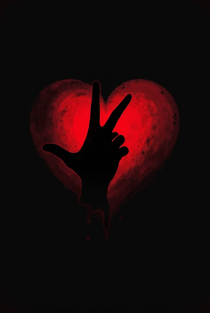 Create a logo without a name, in red and black colors about love, it has to be dark, It doesn't have to be realistic
