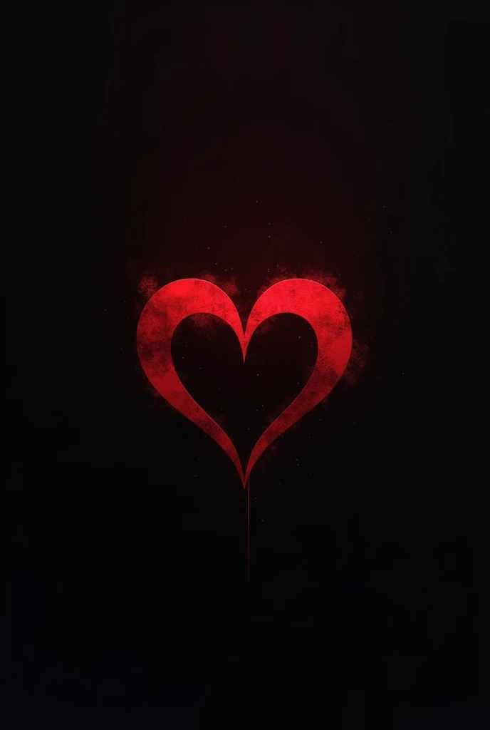 Create a logo without a name, in red and black colors about love, it has to be dark, It doesn't have to be realistic