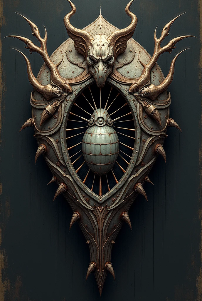 Create a tattoo of the torture device known as the Iron Maiden with a shape resembling a butterfly cocoon. 