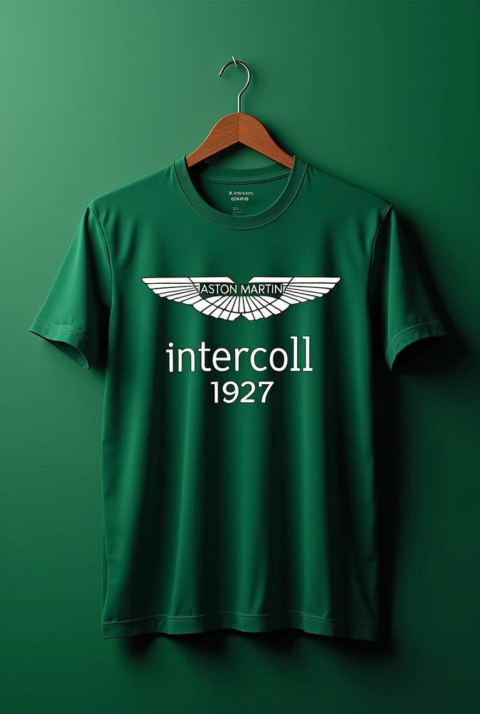 You can create an Aston Martin t-shirt that has the 1927 logo on it., say intercoll and the shirt is green