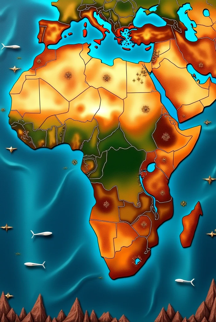 A Map that shows Africa