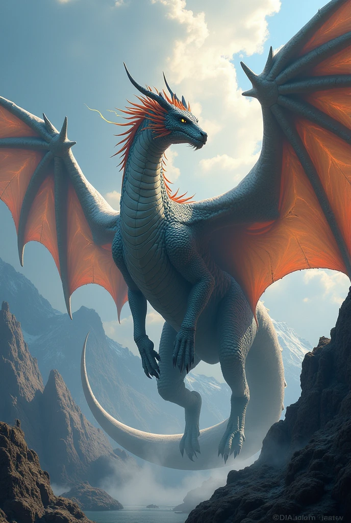 A dragon in digital art