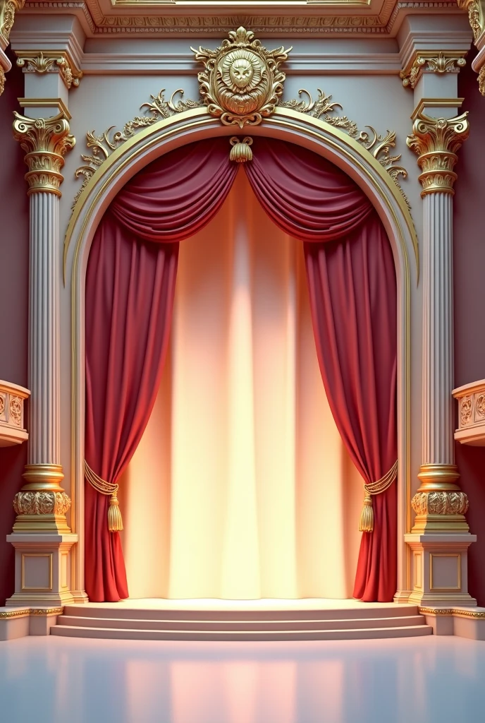Create a 3D theater scene to color and print