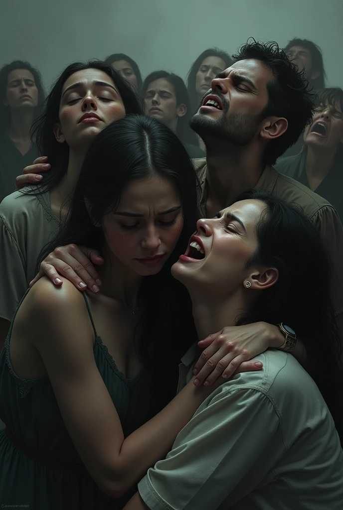 People weeping