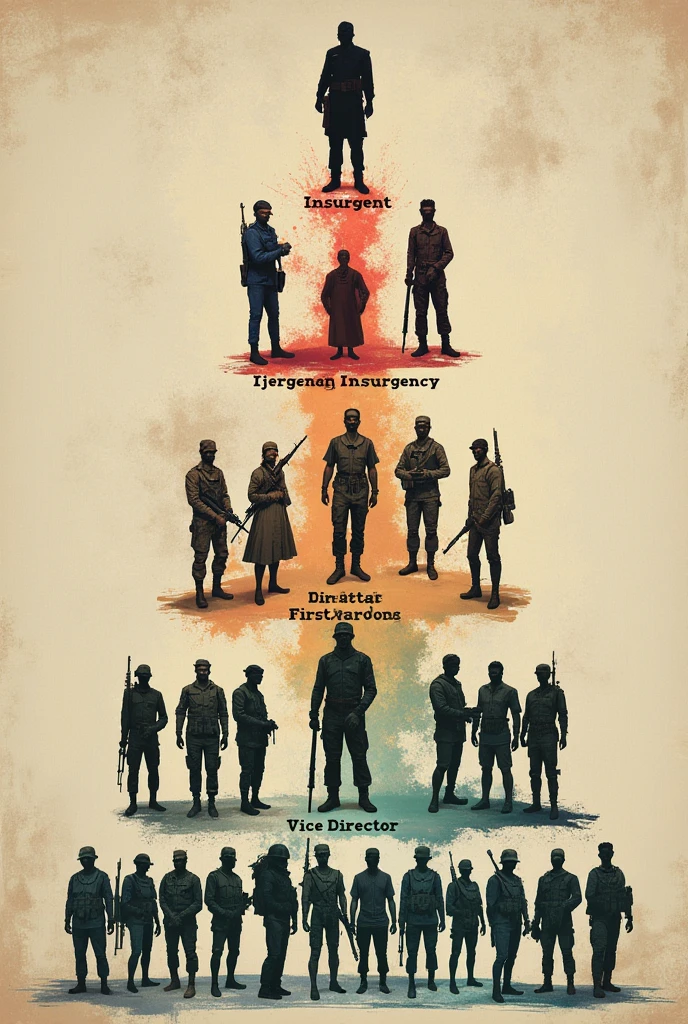 Make me a ranking list that starts from the bottom at [Insurgent],[Senior Insurgent],[First Insurgent],[Sergeant of Insurgency], [Lieutenant],[Captain],[Insurgency-Overwatch],[vice Director],[Director of Insurgency] so that [Director of Insurgency] at the end stands at the top 