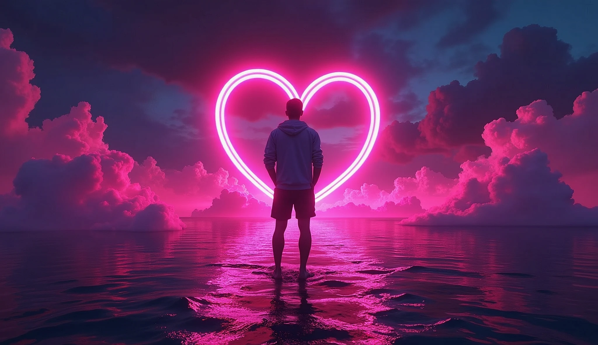 edm music, illustration, Neon Heartbeat
