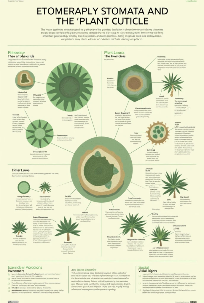 Infographic on the origin and evolution of stomata and the plant cuticle