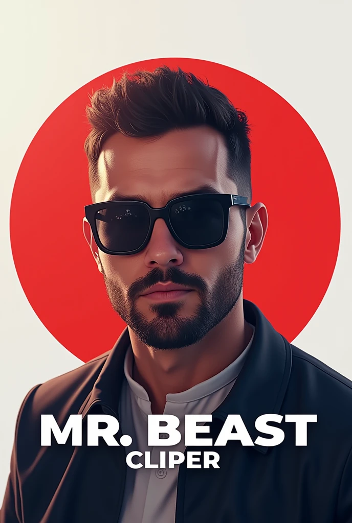 A YouTube logo with mr beast wearing sunglasses and the words Mr Beast Cliper next to it