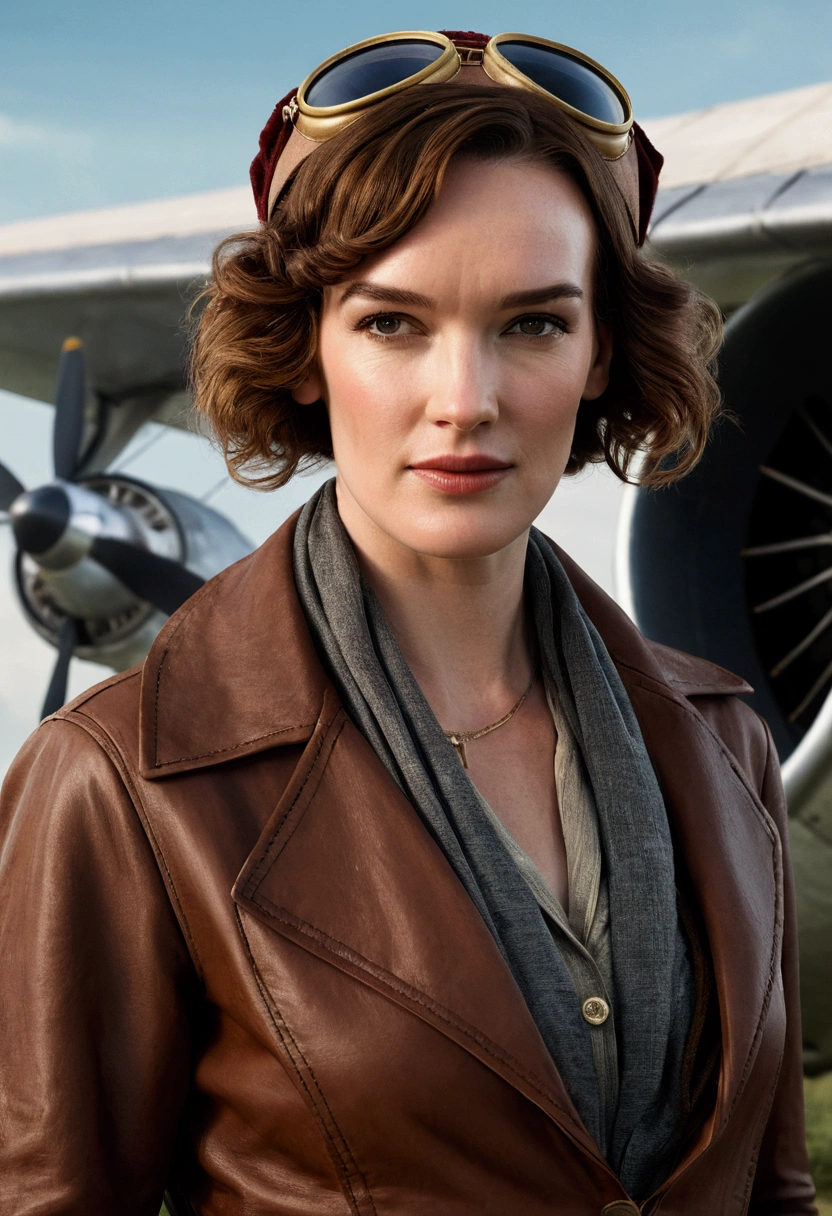 Elizabeth Henstridge as Amelia Earhart.