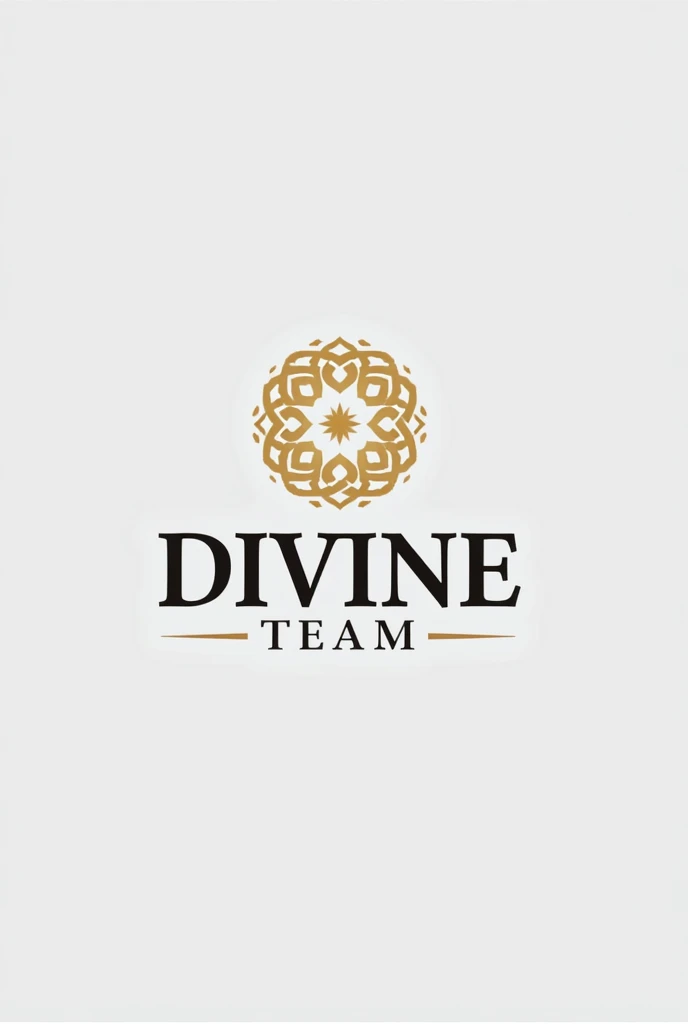 /imagine "Design a logo for 'Divine Team,' a new office group within a network marketing business. The logo should convey professionalism, teamwork, and excellence. It must be simple yet impactful, featuring clean lines and modern typography. Use a plain background to ensure versatility and clarity in various applications. Consider incorporating subtle symbols or elements that suggest unity and success without overwhelming the design."