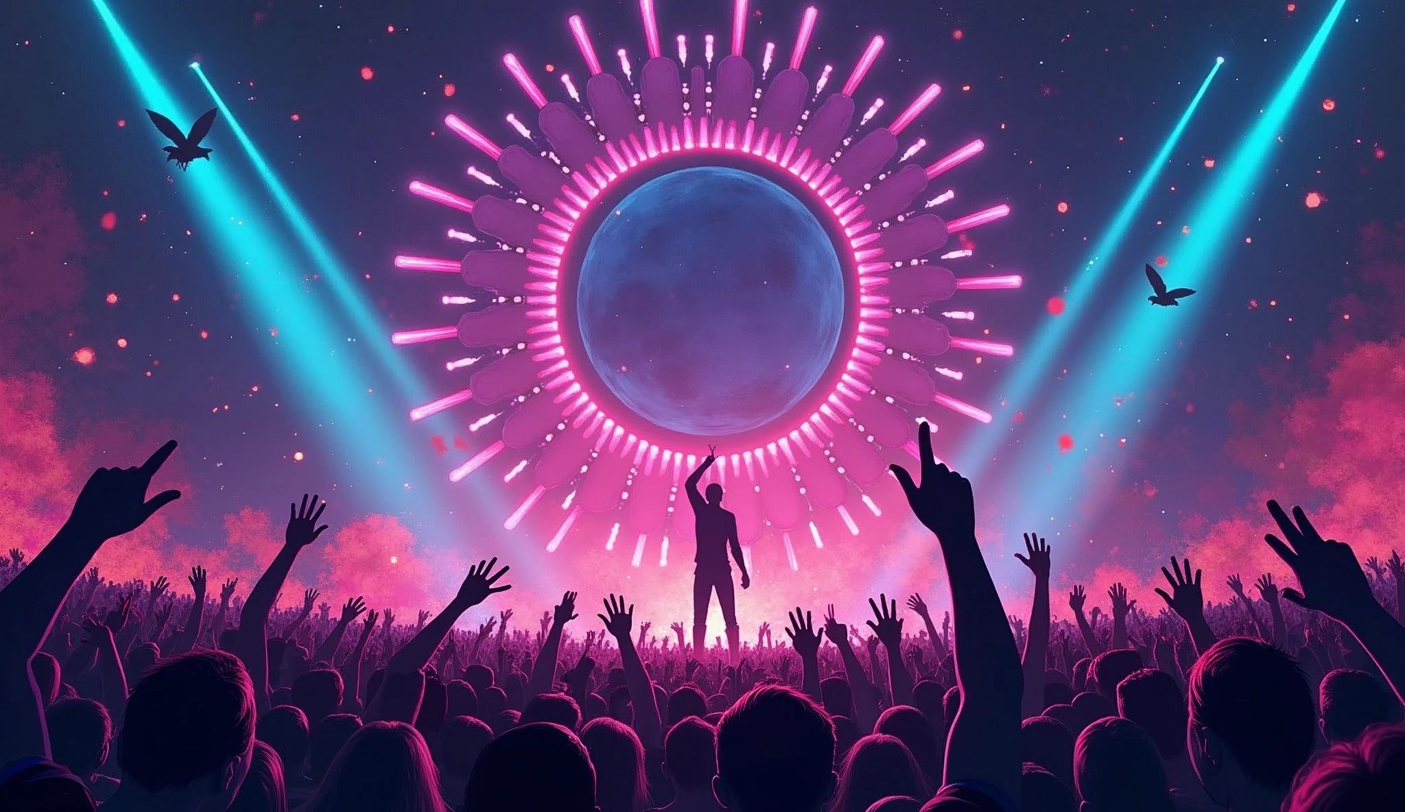 edm music, illustration, Rave Awakening