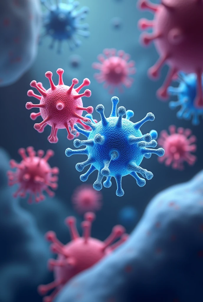 Create animated images about T lymphocytes, B lymphocytes, NK lymphocytes and monocytes