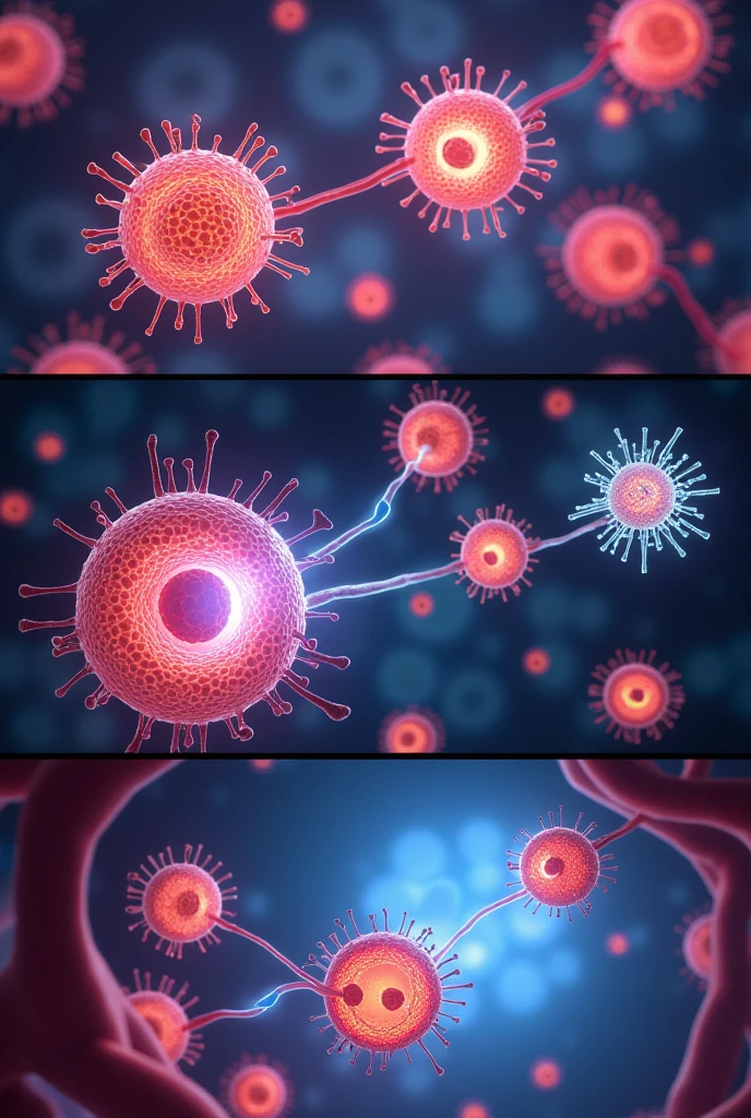 Create animated images about B lymphocytes