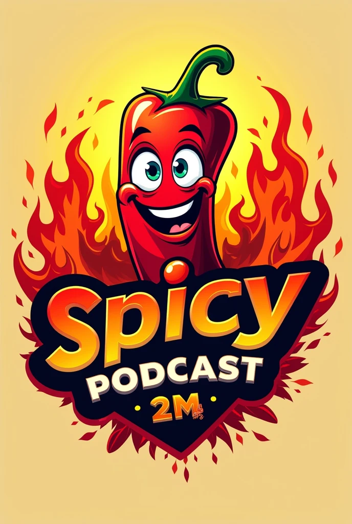 un logo de podcast spicy 🌶️ 