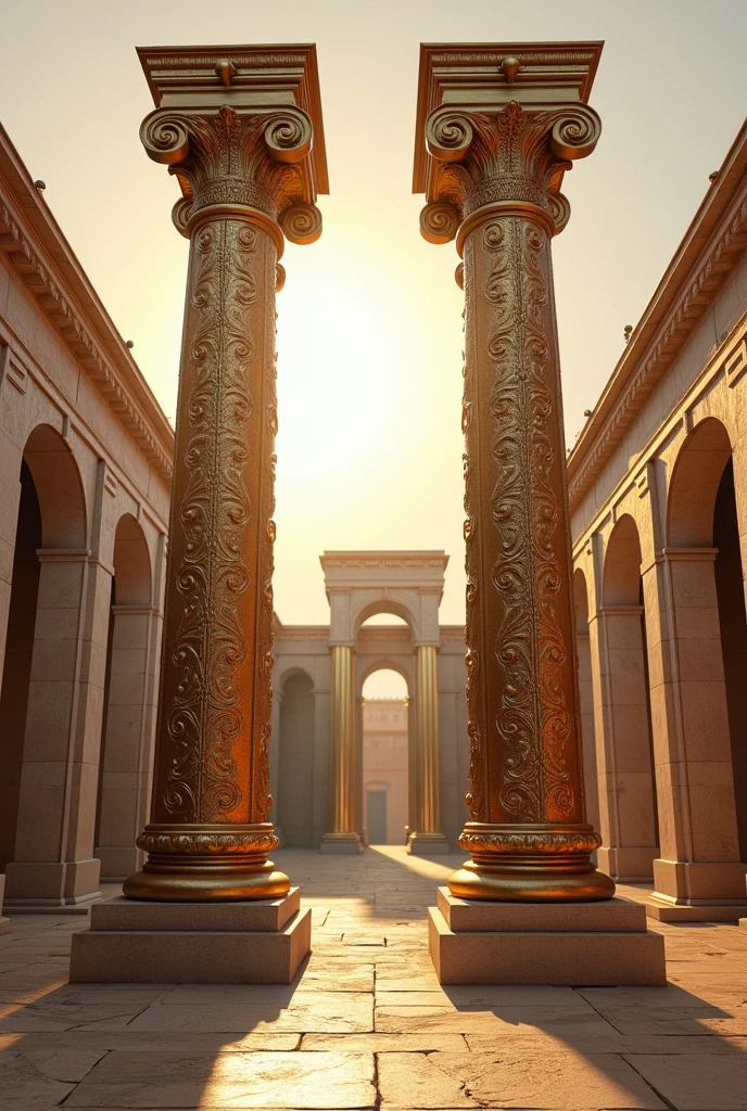 Columns Jaquim and Boaz Solomon's Temple