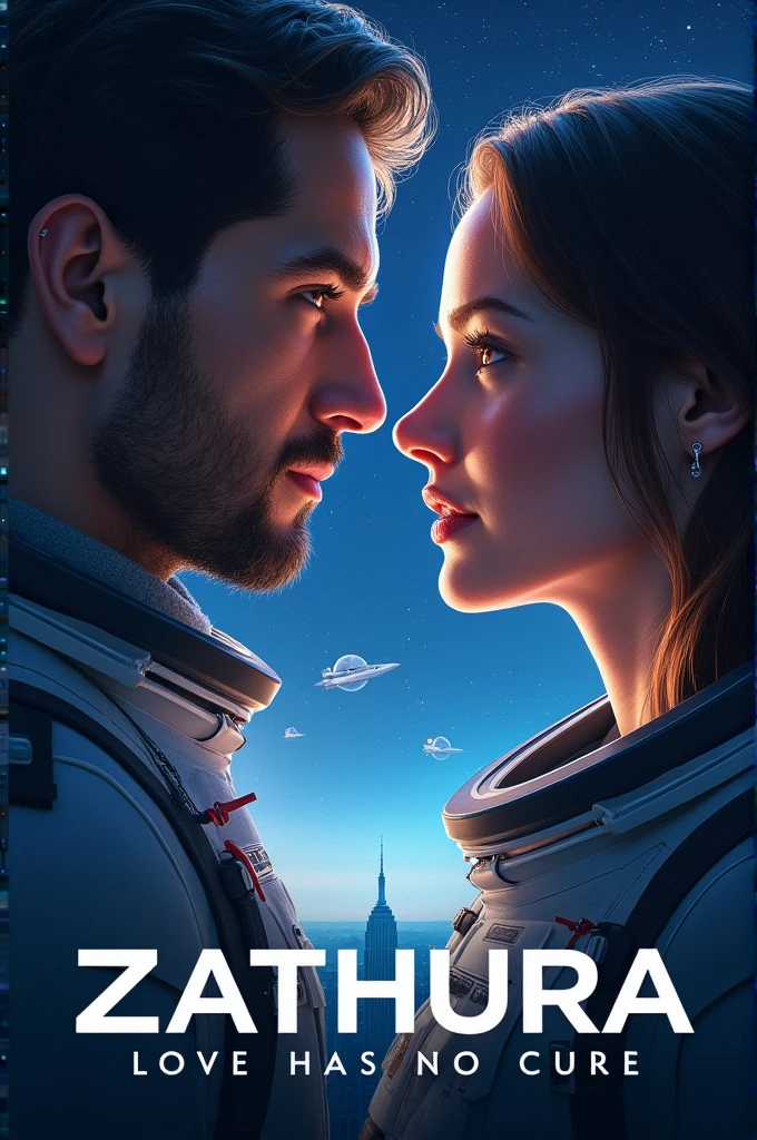Creating a movie cover with the name "Zathura: Love has no cure"