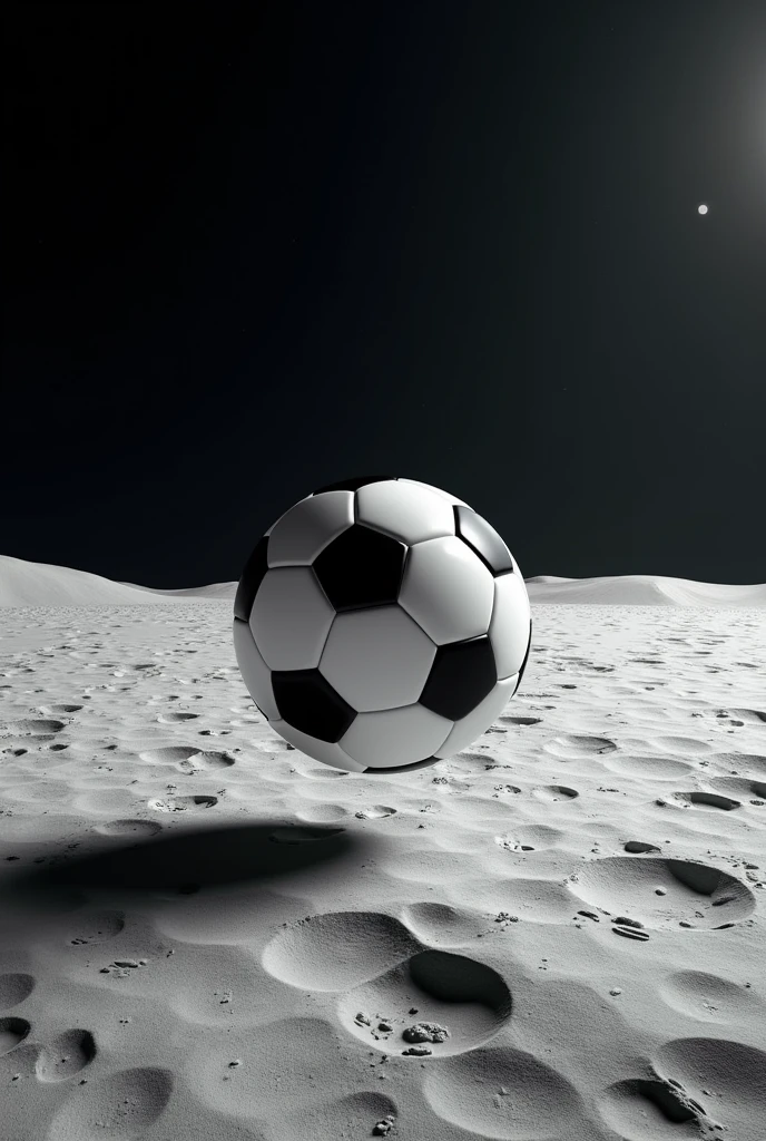 soccer ball on the moon