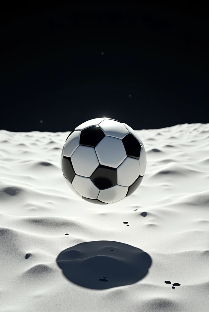 soccer ball on the moon