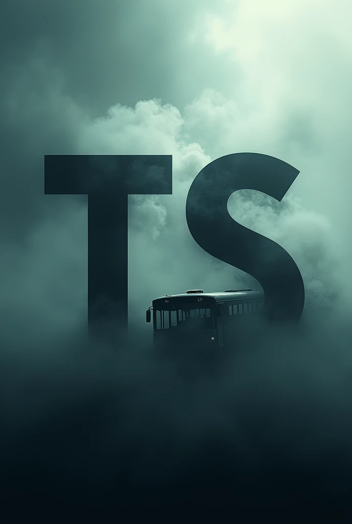 An image with a T and an S and in the smoke a bus for a transportation app