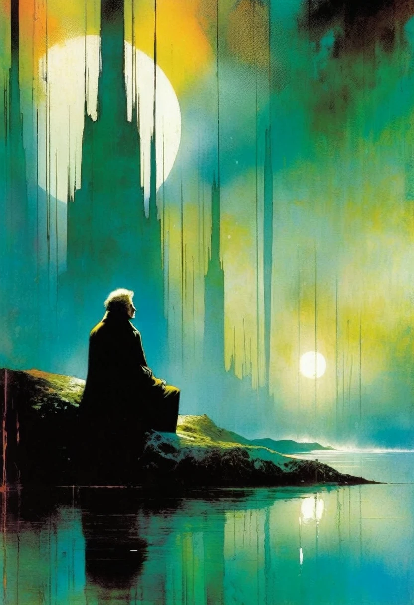 the calm, art inspired by Bill Sienkiewicz and Dave McKean