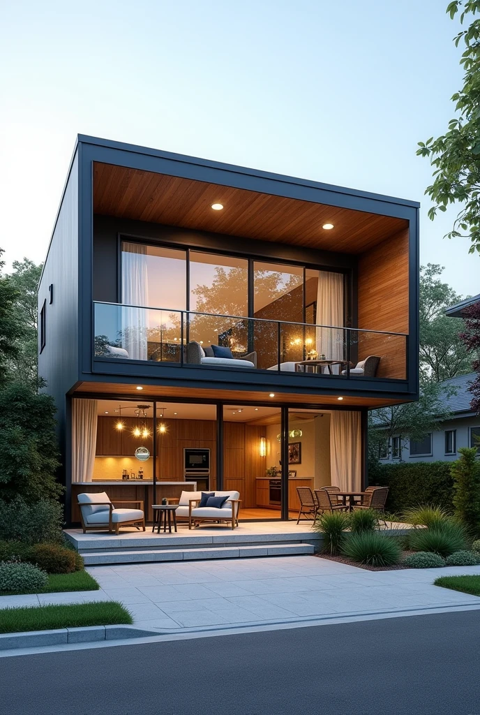 Modern two-story house plan inside