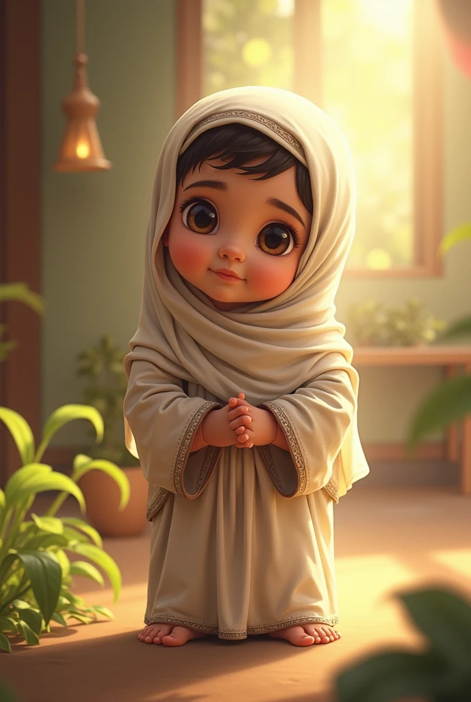 A little Muslim kid 