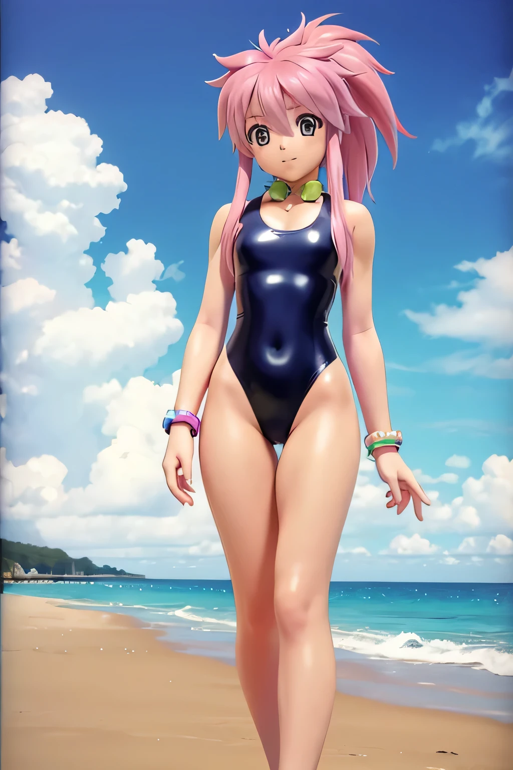 Perfect Anatomy Highest quality,Highest Resolution,(((Latex competition swimsuit))) Tales of Phantasia Arche