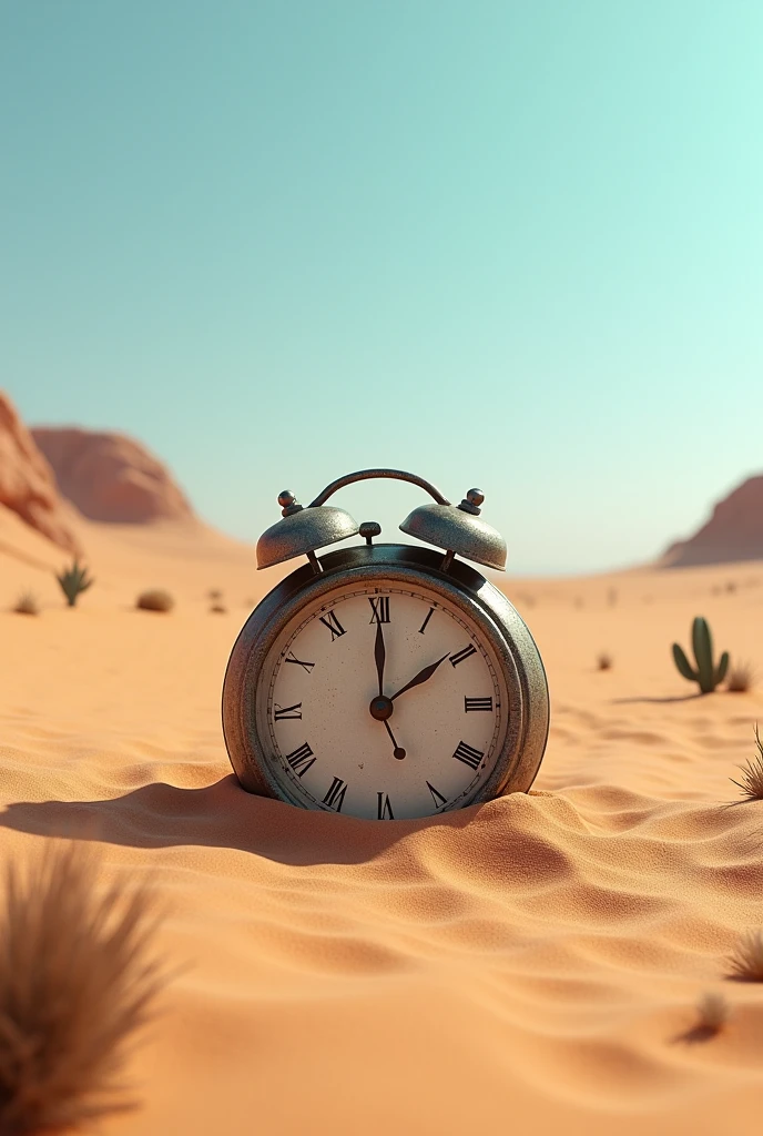 Small clock in the desert 
