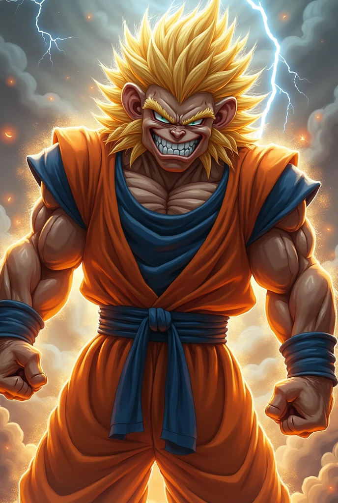 Goku with a monkey head