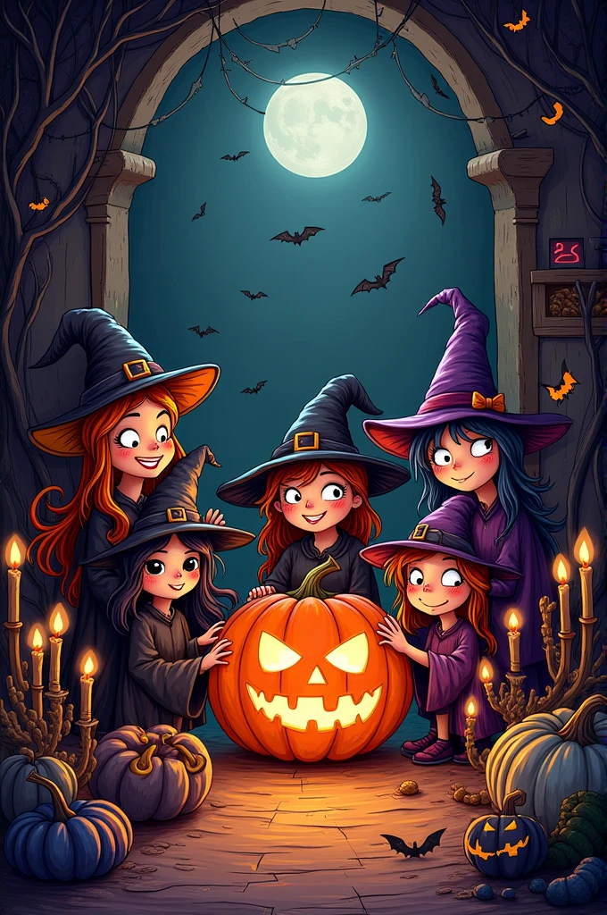 Create an invitation for a Halloween prep party