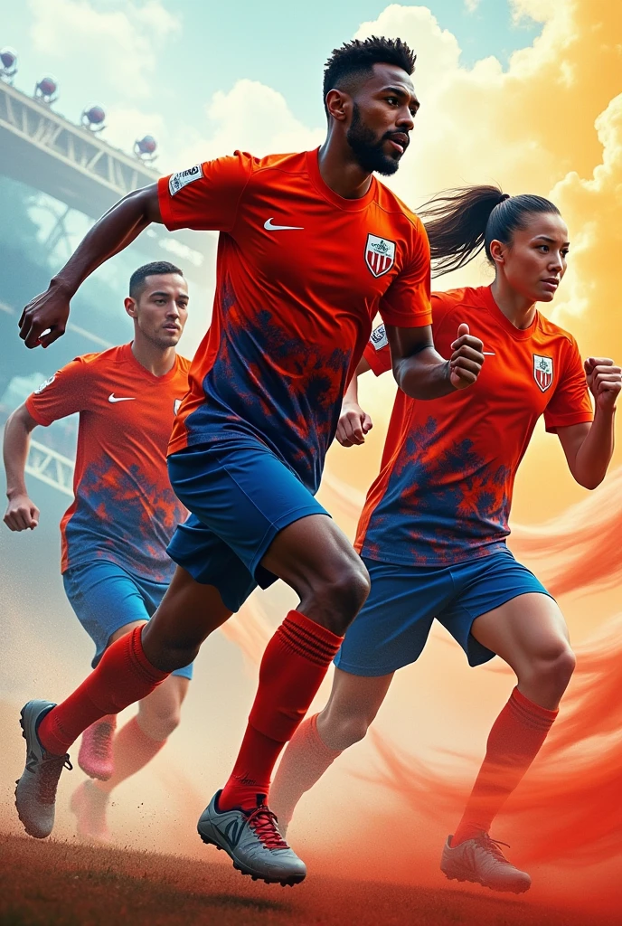 Team shirt, with wind.