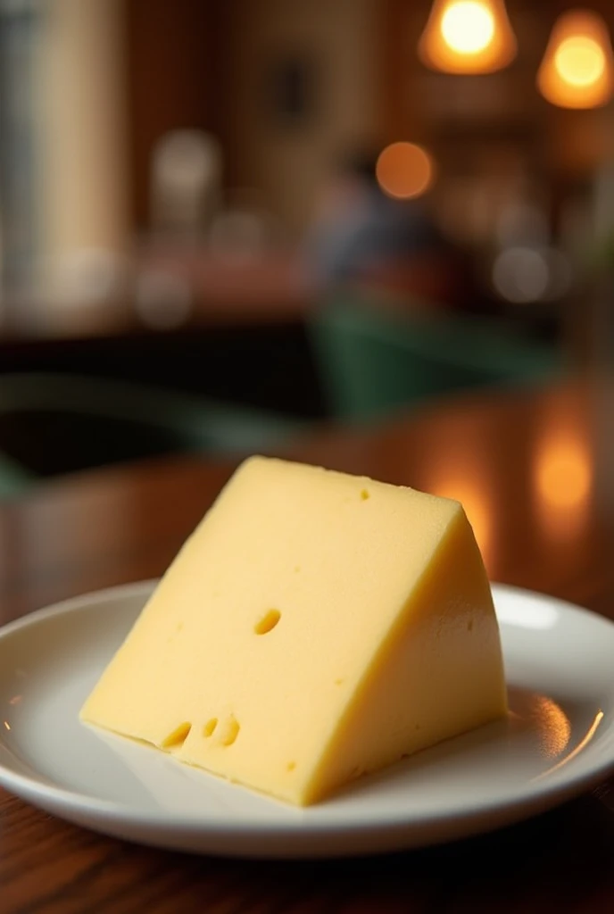 Plate with creamy Brazilian cheese next to the price of 0.99 like the views at bars