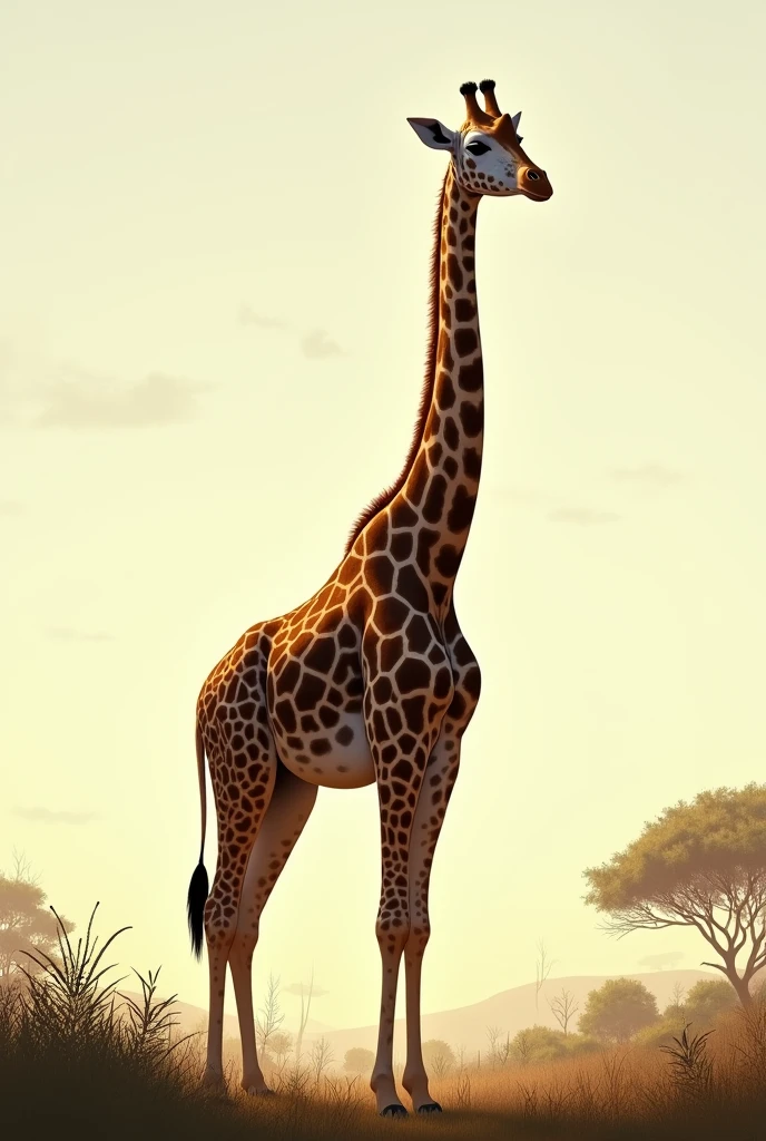 Create an image of a giraffe for drawing