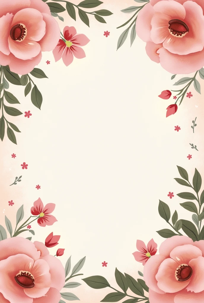 Create a gift card to give on Mother's Day with space in the middle to write a message