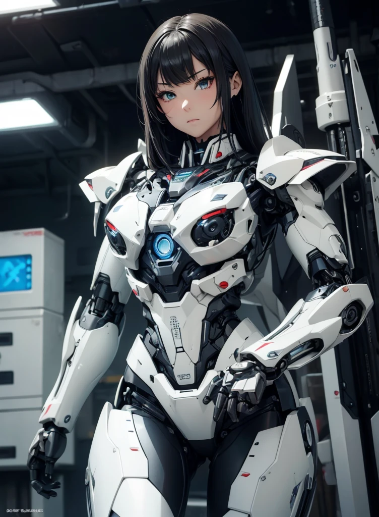 Textured skin, Super Detail, Attention to detail, high quality, 最high quality, High resolution, 1080P, hard disk, beautiful,(cyborg),(Missiles fired from the chest),(Machine guns in both hands),beautifulcyborg女性,メカcyborgガール,BATTLE MODE,Girl with a mechanical body,彼女は武器を持った戦闘用cyborgメカを身に着けている,((Cyber Bed Phone:1.3))、((Mechanical Bed Gear:1.3))