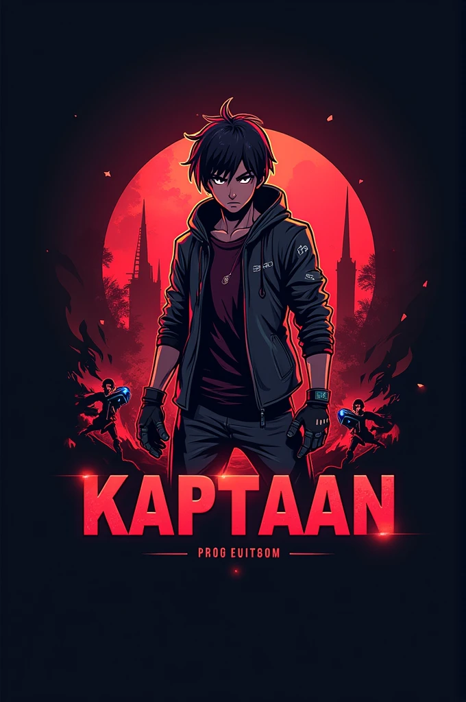 PROMPT
This is a gaming logo that features the name "KAPTAAN" in a futuristic font and a red color. and Boy Anime avtar, The logo also has a stylized controller icon and a battle ground in the background. The logo is designed to be attractive and eye-catching, and to appeal to gaming enthusiasts and YouTube viewers. I hope you like it.
EDITING