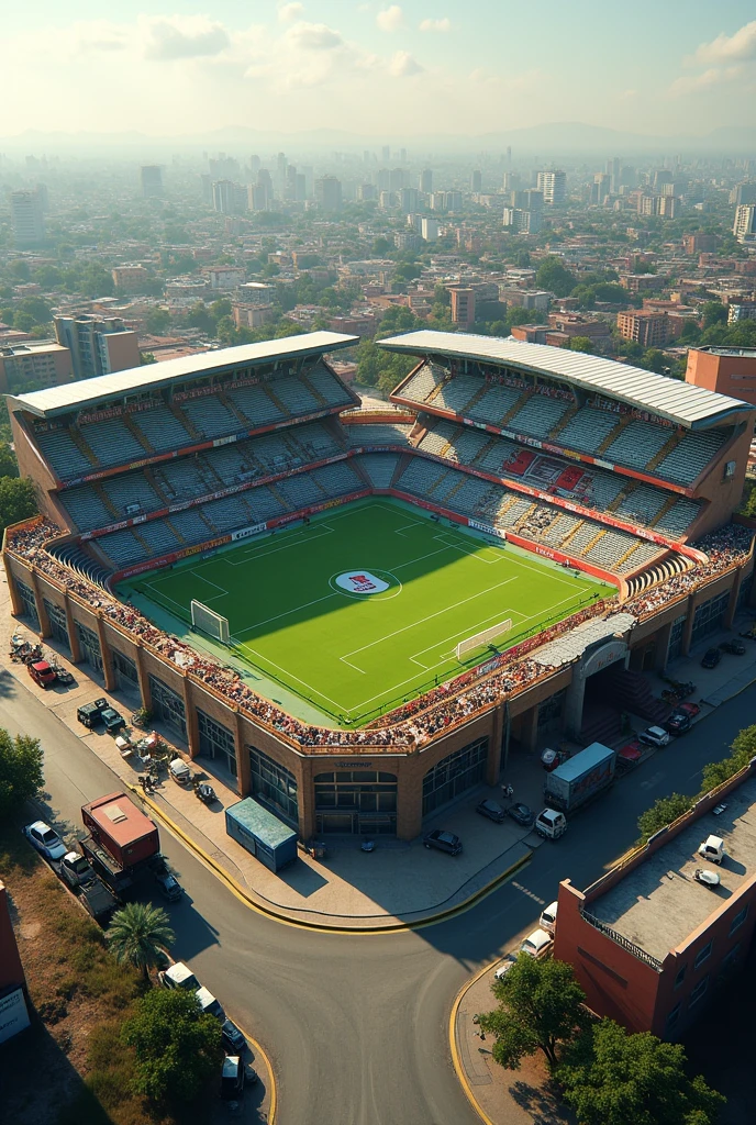 A small football stadium, but very realistic, for a team called "San Pilines FC", located in Ciudad Victoria, Tamaulipas, Mexico