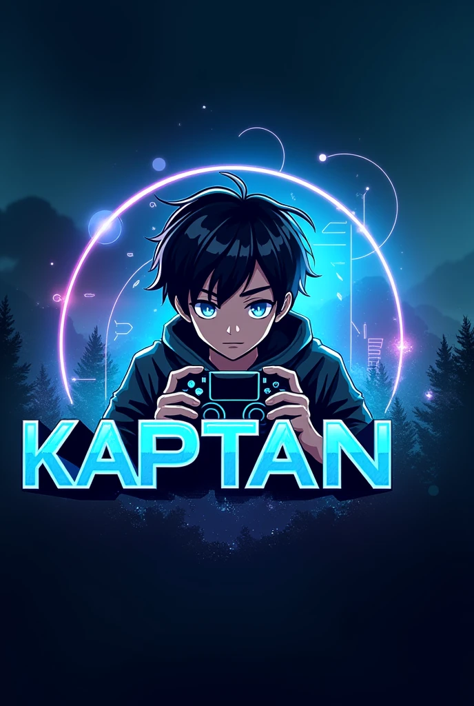 PROMPT
This is a gaming logo that features the name "KAPTAAN" in a futuristic font and a blue color. and Boy Anime avtar, The logo also has a stylized controller icon and a sky in the background. The logo is designed to be attractive and eye-catching, and to appeal to gaming enthusiasts and YouTube viewers. I hope you like it.
EDITING