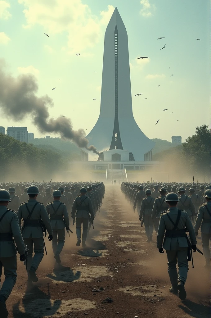 German Army invading the Planalto Palace located in Brasilia, Brazil 