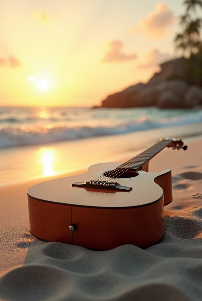 Guitar on the beach