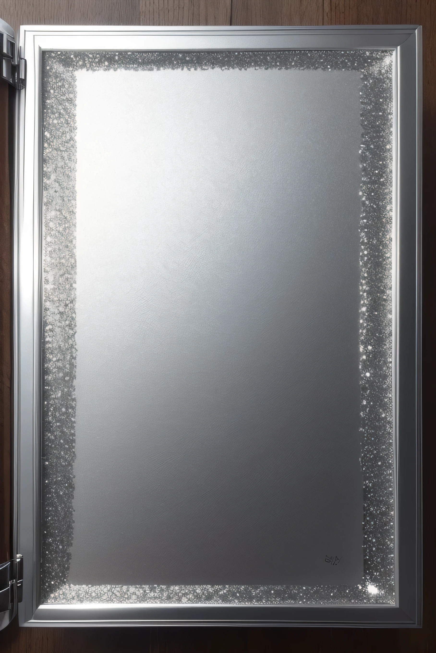 A silver glitter page border