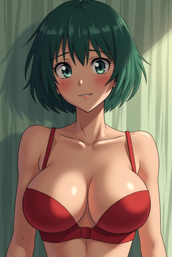 Bulma with her breasts out and no bra 
