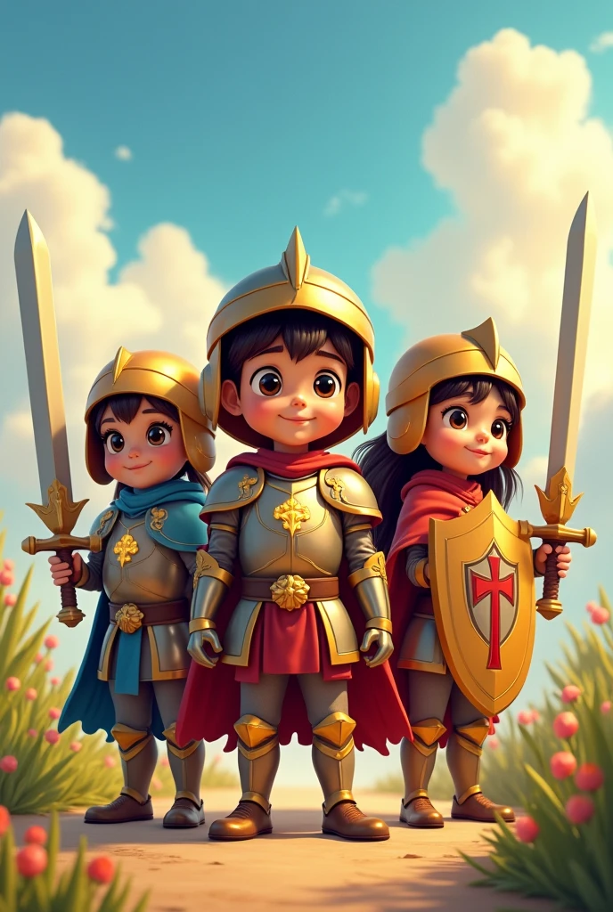 Children with the armor of God cartoon